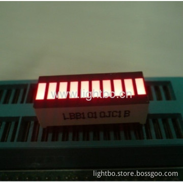 25.4x10.1mm High Bright Red 10-segment Led Light Bar 